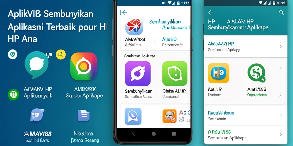 Tampilan antarmuka AMAVI88 untuk menyembunyikan aplikasi dengan mudah.