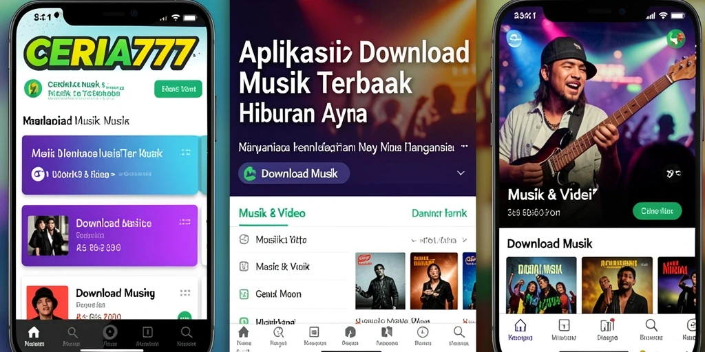 Antarmuka CERIA777 yang user-friendly untuk Download Musik.