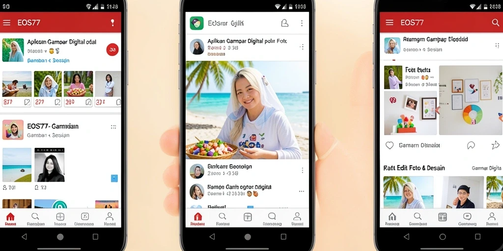 Screenshot antarmuka aplikasi EOS77 yang menampilkan fitur pengeditan foto.