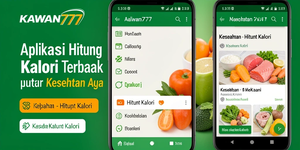 Tampilan antarmuka aplikasi KAWAN777 untuk menghitung kalori.