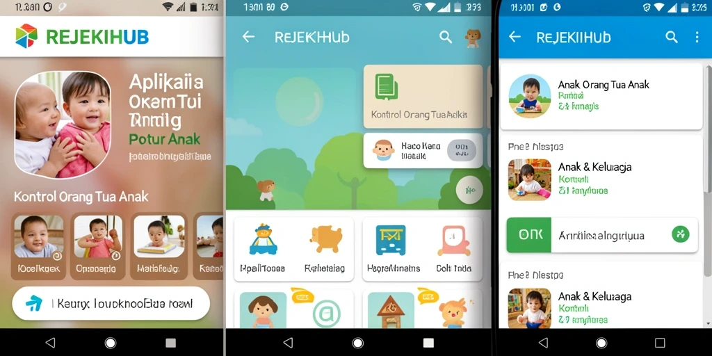 Antarmuka aplikasi REJEKIHUB yang intuitif untuk kontrol orang tua.