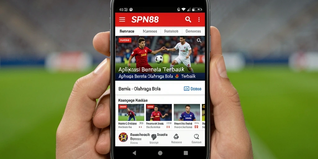 Tampilan antarmuka utama SPN88 dengan berita olahraga bola terbaru.